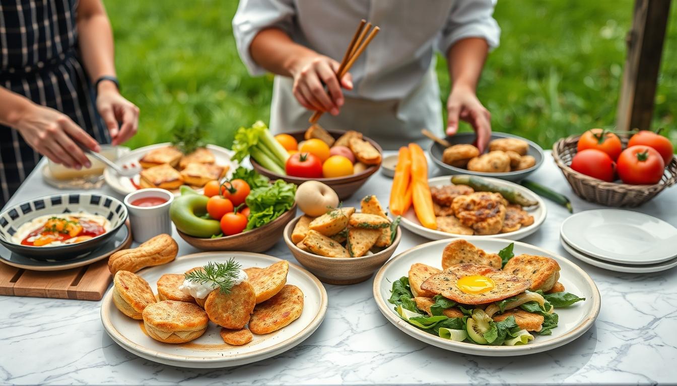Comforting family dinner served at home
